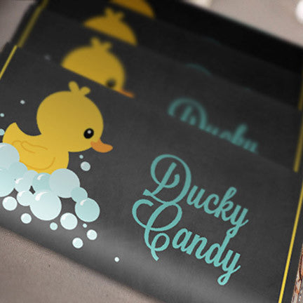 Rubber Duck Baby Shower Candy Bar Wrapper For A Girl or Boy