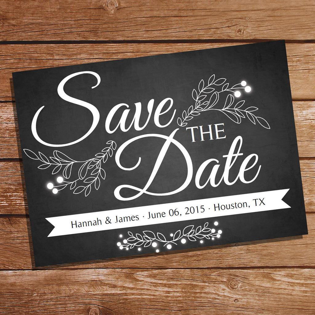 Chalkboard Save The Date Card | Save The Date | Wedding Stationery