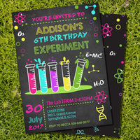 Science Party for Girls Invitation