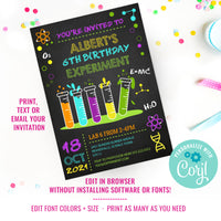 Science Experiment Party Invitation