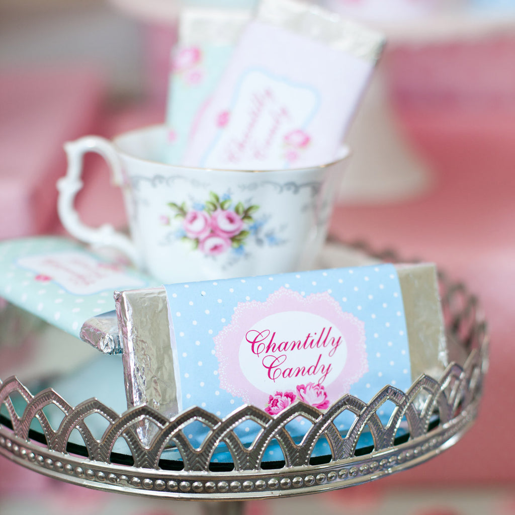Shabby Chic Princess Candy Bar Wrappers | Princess Chocolate Wrappers