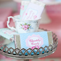 Shabby Chic Princess Baby Shower Candy Bar Wrappers