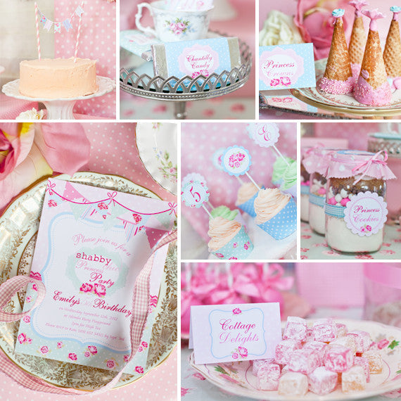 Shabby Chic Princess Party Decorations