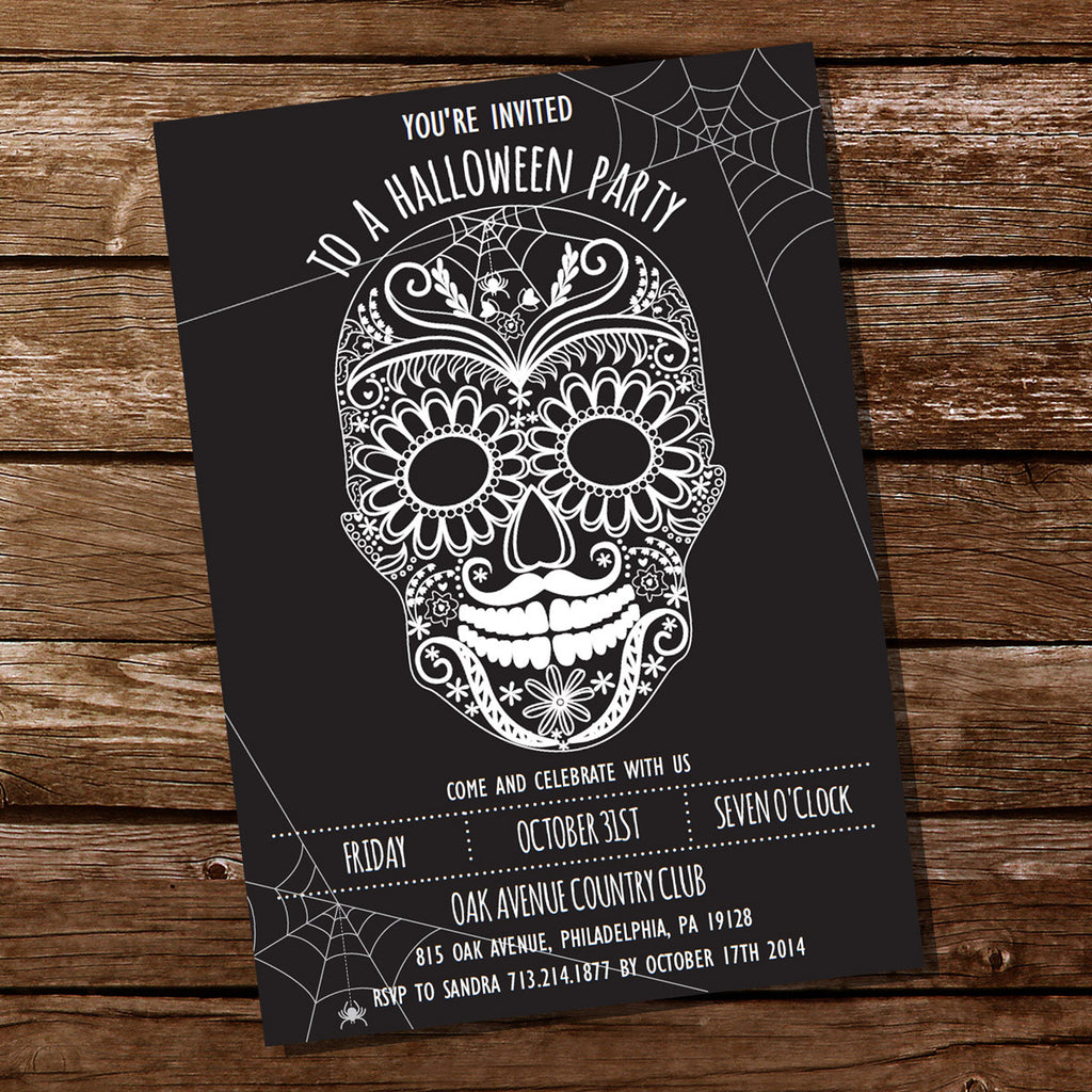 Skull Halloween Party Invitation