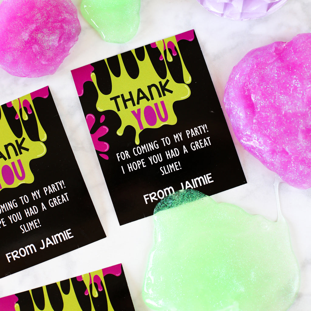 Slime party Thank-You Cards