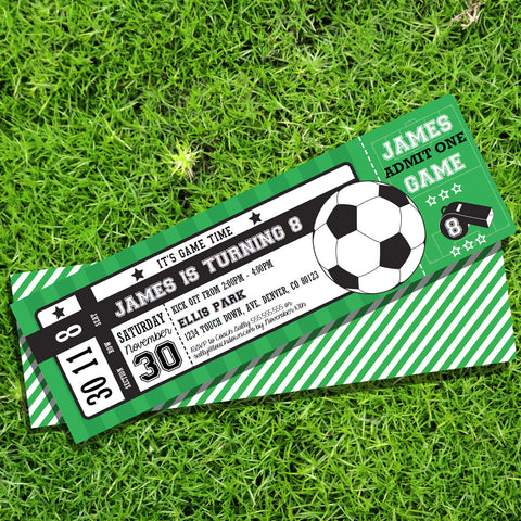 Soccer Ticket Invitation