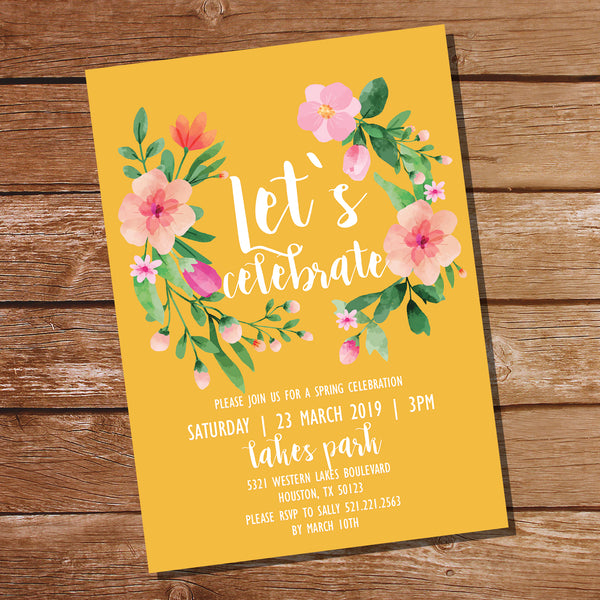 Welcome Spring Invitations Welcome Spring Party Invitation Template Spring Fling Party Invitation