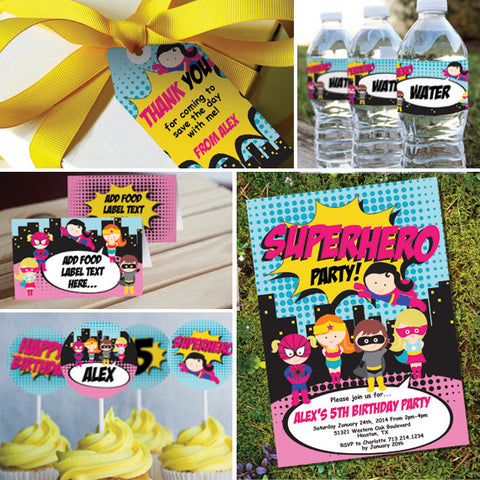 Girl Superhero Party Decorations