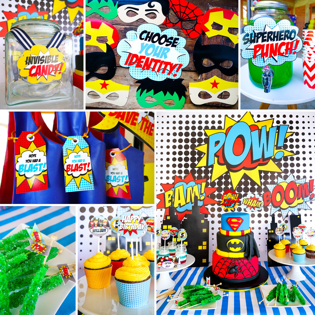 Superhero Boy Party Full Printable Set - includes everything you need for a 'powerful' superhero party!