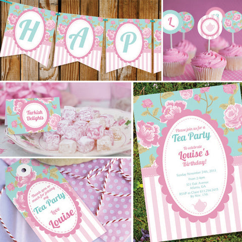 Shabby Chic Tea Party Decorations | Vintage Floral Party Decor