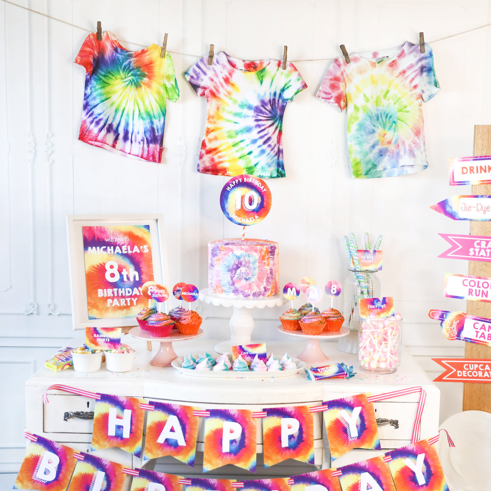 Tie-Dye Birthday Party Decor  Tween Girls Party Decor – Sunshine