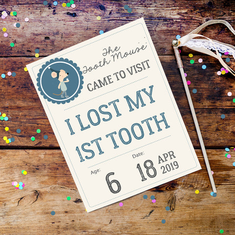 Tooth Mouse Photo Prop Poster for Boys | Official Tooth Mouse  Poster