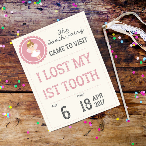 Tooth Fairy Photo Prop Poster