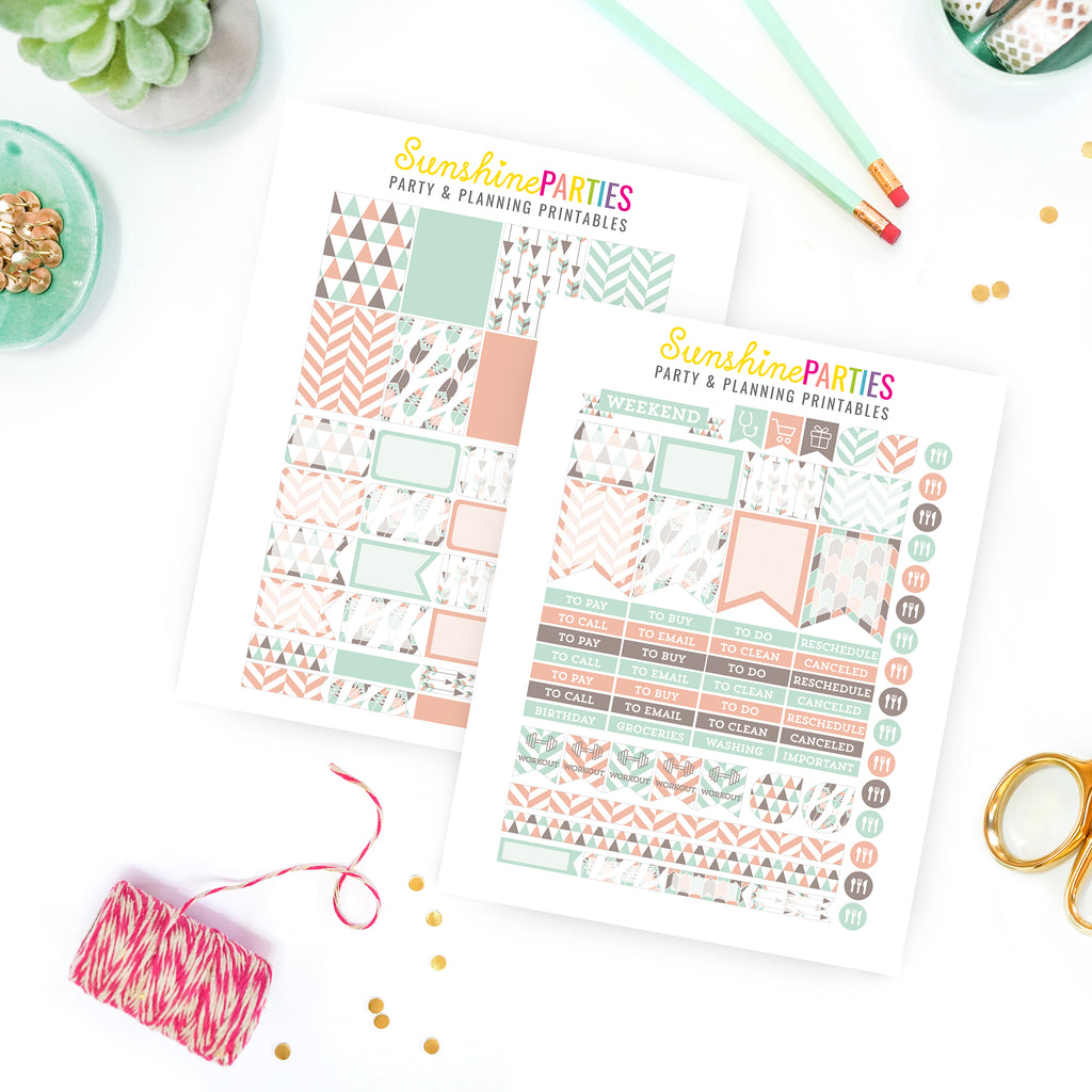 Gorgeous Tribal Design Planner Stickers
