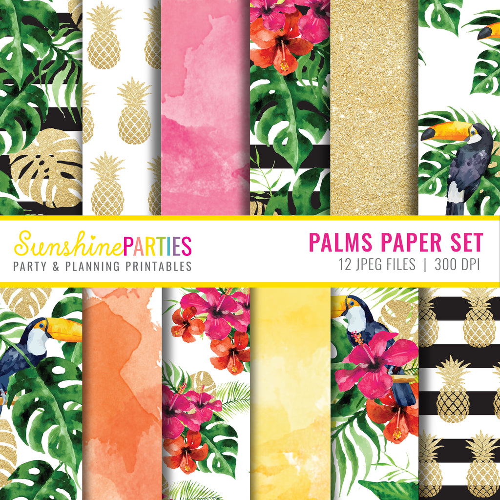 Tropical Digital Paper Set
