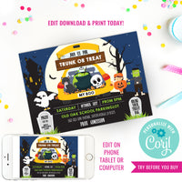 Halloween Trunk Or Treat Party Invitation