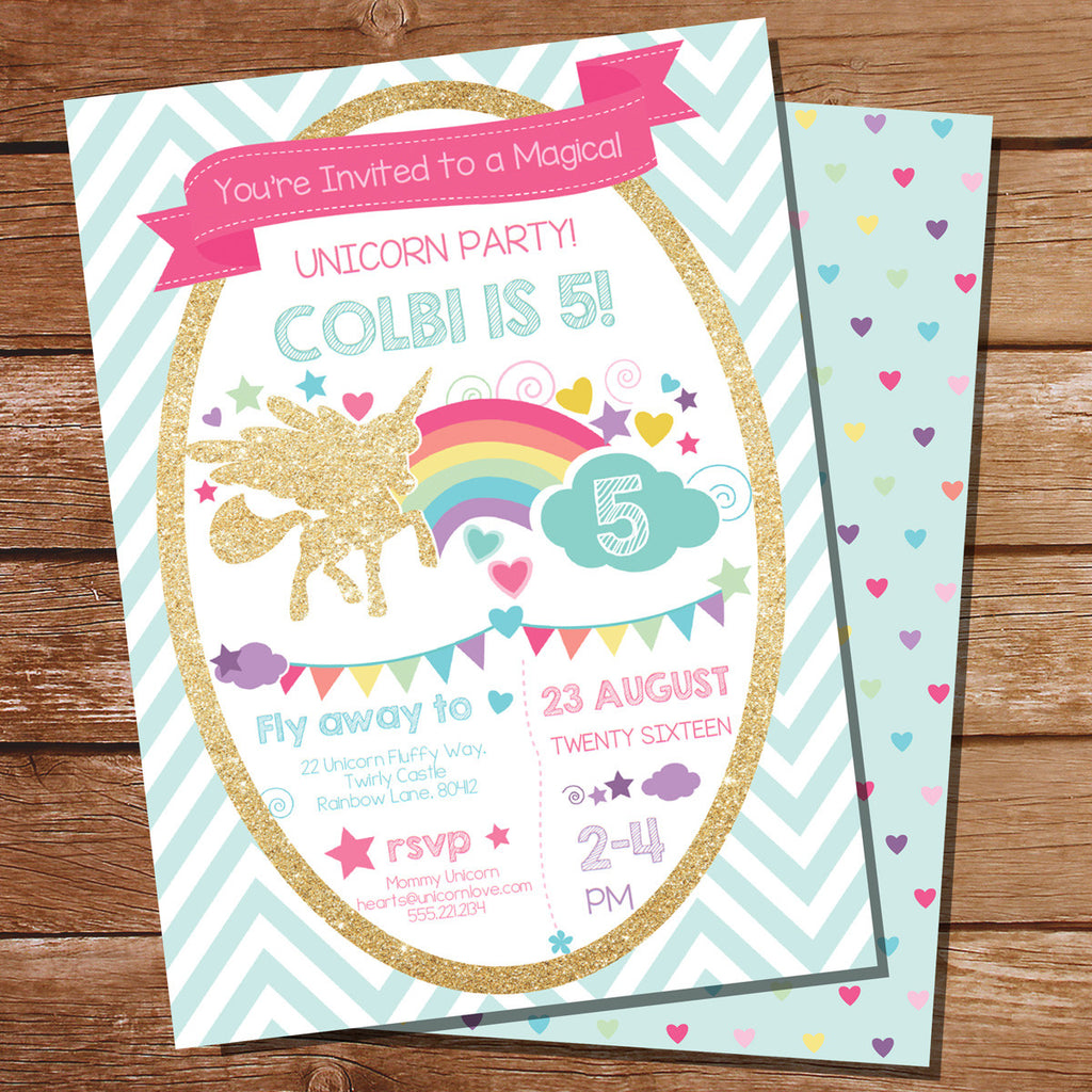 Unicorn Rainbow Party Printables - My Party Design