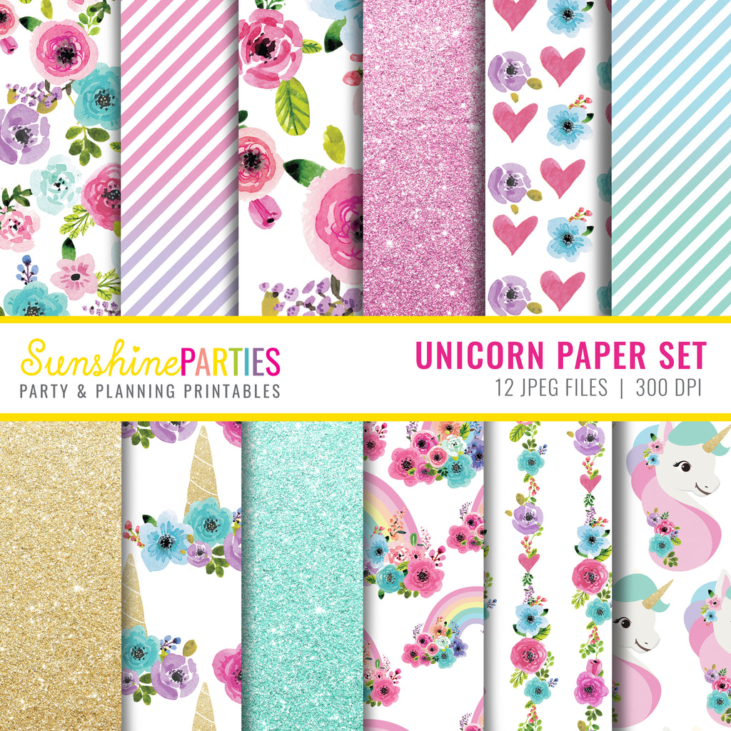 Unicorn Digital Paper Set | Pastel Unicorn Design Paper Set – Sunshine Parties unicorn-digital-paper-set-pastel-unicorn-design-paper-set-sunshine-parties