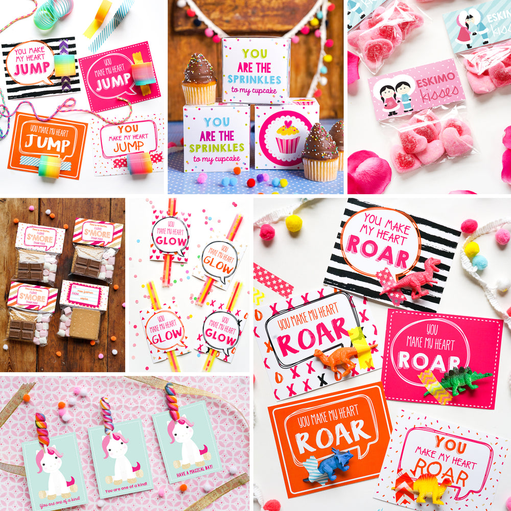 Love You S'more Valentine's Day Party Favor Stickers