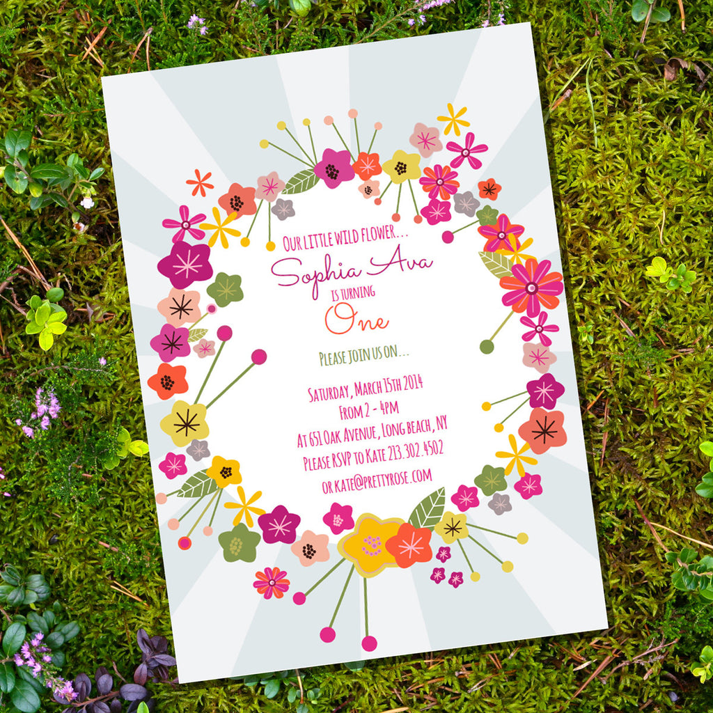 Wildflower Party Invitation | Flower Invite Template