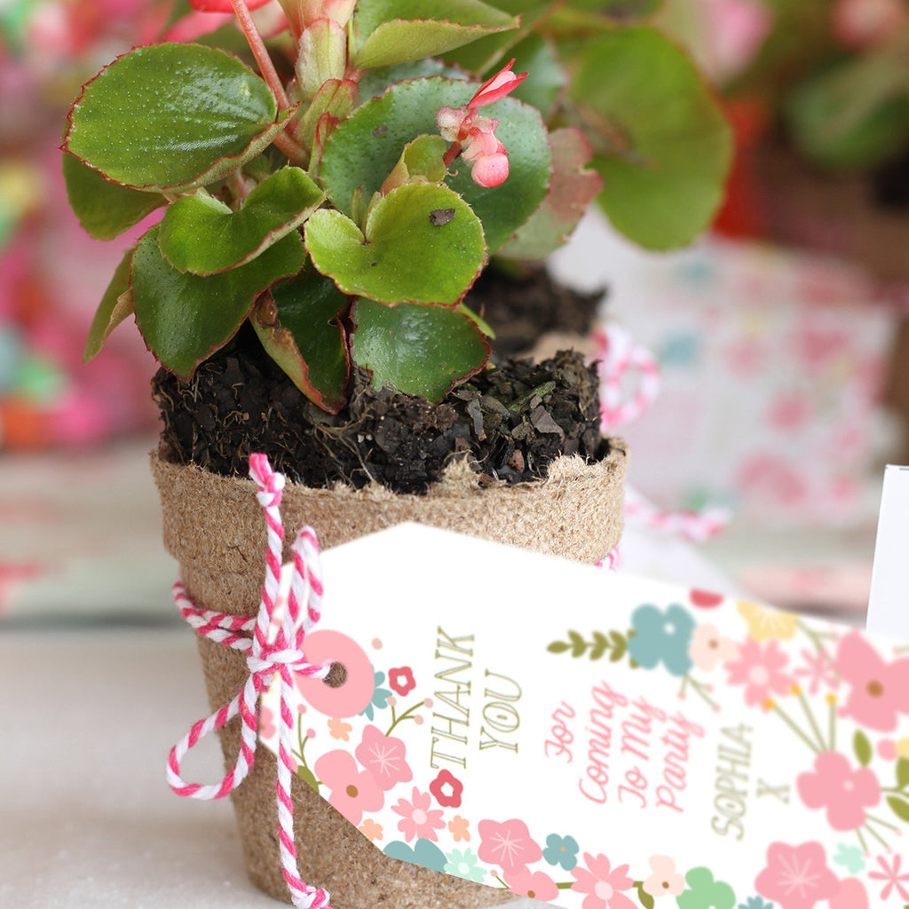 Wildflower Party Favor Tags | Pretty Flower Favors
