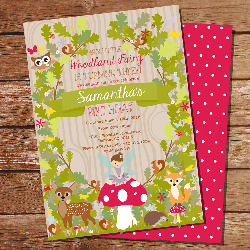 Enchanted Forest Fairy Invitation