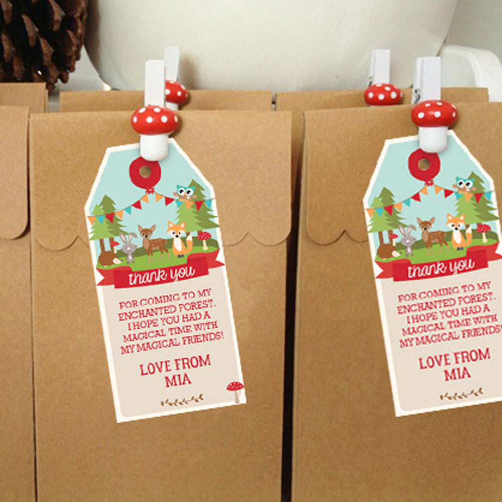 Woodland Enchanted Forest Favor Tags