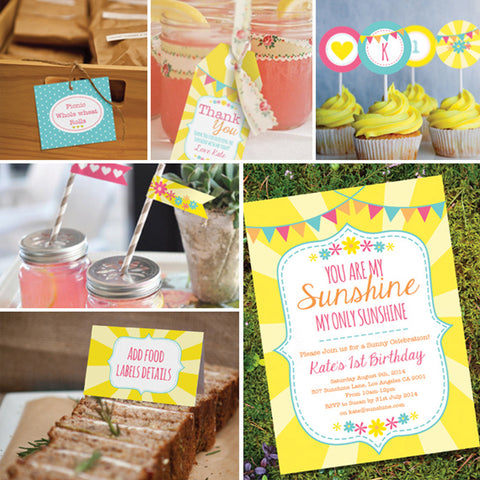 You Are My Sunshine Birthday Party Decorations