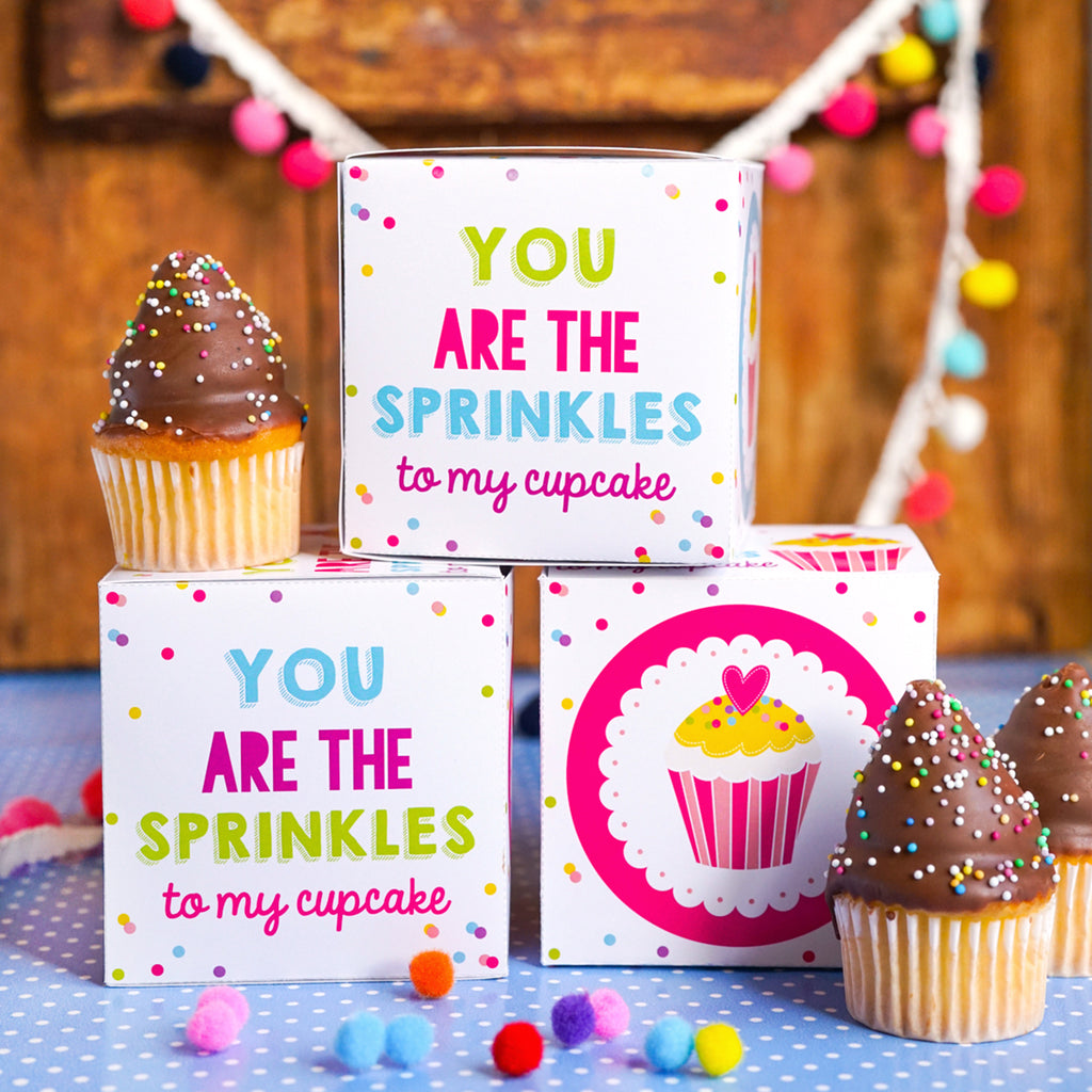 Sprinkles to my Cupcake Valentines Cupcake Box