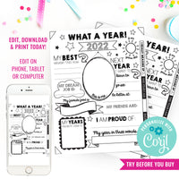 New Years Eve Coloring-In Page Activity | Kids New Years Printable Activity