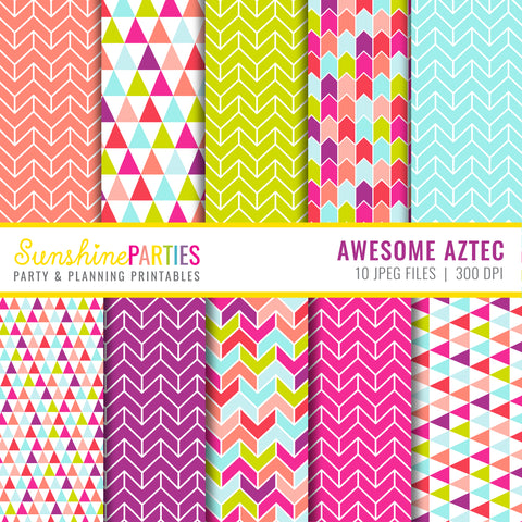 Awesome Aztec Digital Paper