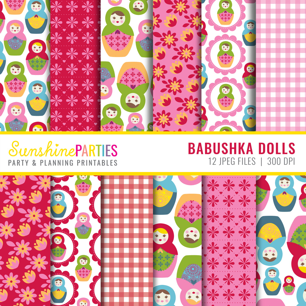Babushka Dolls Digital Paper Set