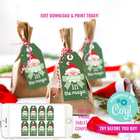 Christmas Santa Gift Tags | Printable Christmas Gift Tags | Christmas Magic Gift Tags