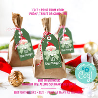 Christmas Santa Gift Tags | Printable Christmas Gift Tags | Christmas Magic Gift Tags
