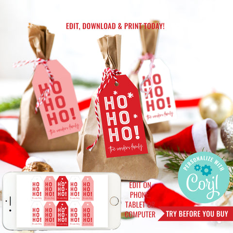 Christmas DIY Gift Tags | Printable Modern Christmas Gift Tags