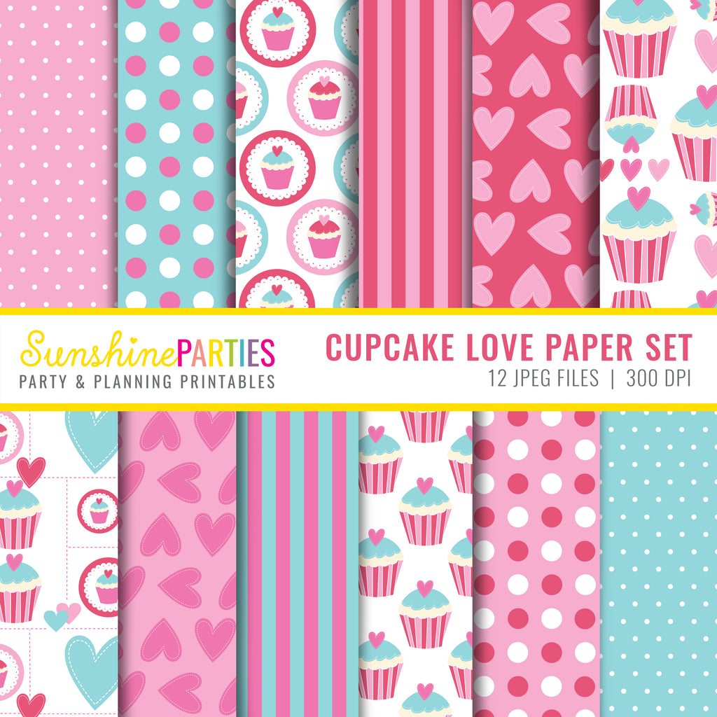 Cupcake Love Digital Paper Set