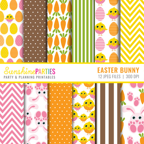 Easter Bunny Digital Scrapbooking Papers