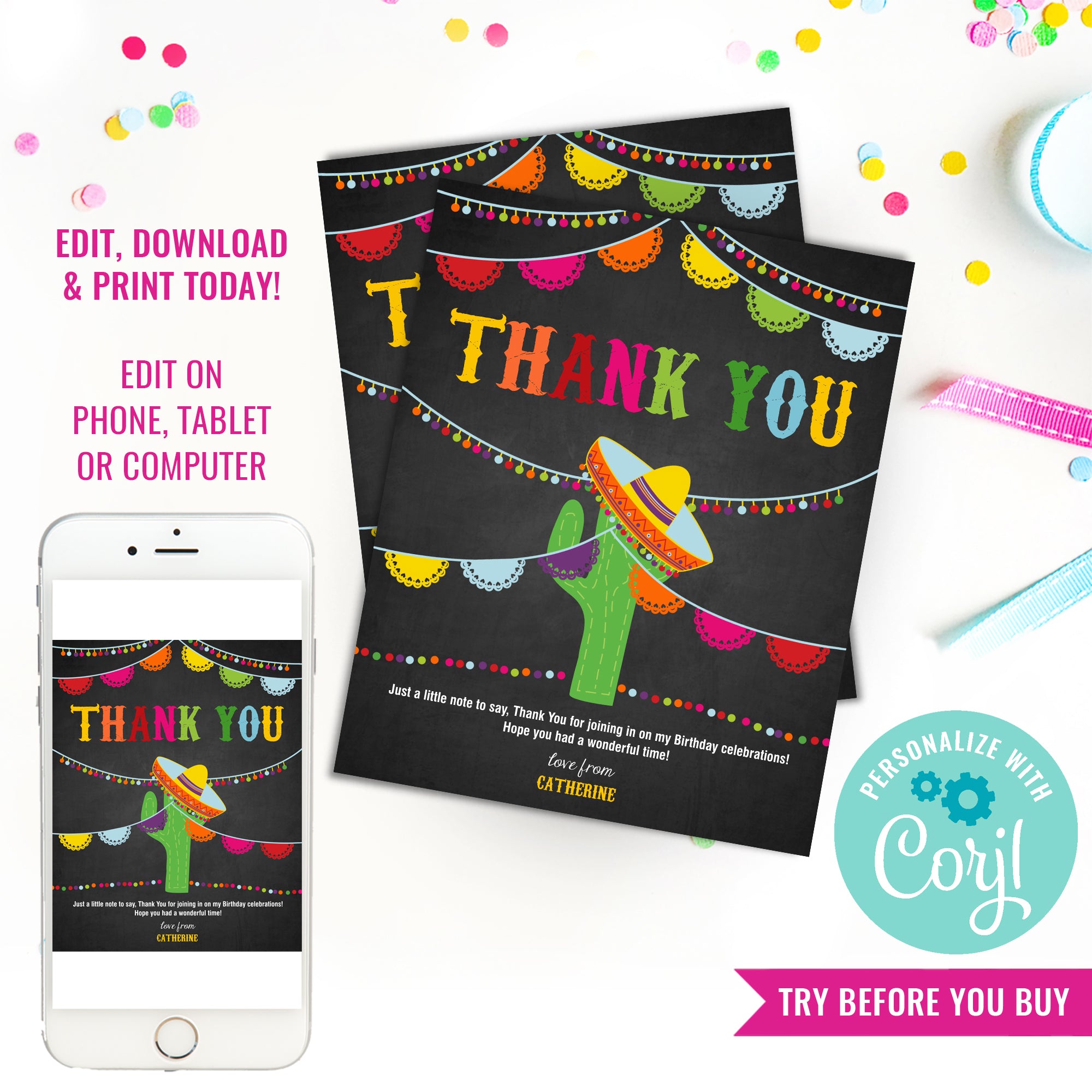 Mexican Fiesta Thank You Cards | Fiesta Note Cards – Sunshine Parties mexican-fiesta-thank-you-cards-fiesta-note-cards-sunshine-parties