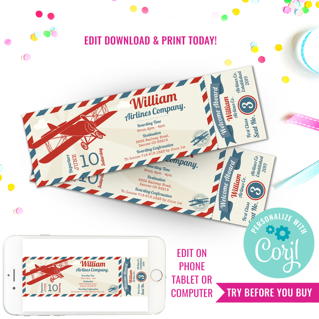 Airline Ticket Invitation