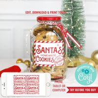 Homemade Santa's Cookies Labels | Christmas Gift Tags | DIY Teachers Gift