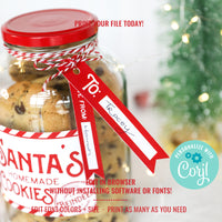 Homemade Santa's Cookies Labels | Christmas Gift Tags | DIY Teachers Gift