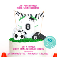 Soccer Party Cake Topper | Soccer Party Printable Cake Topper | Football Cake Topper