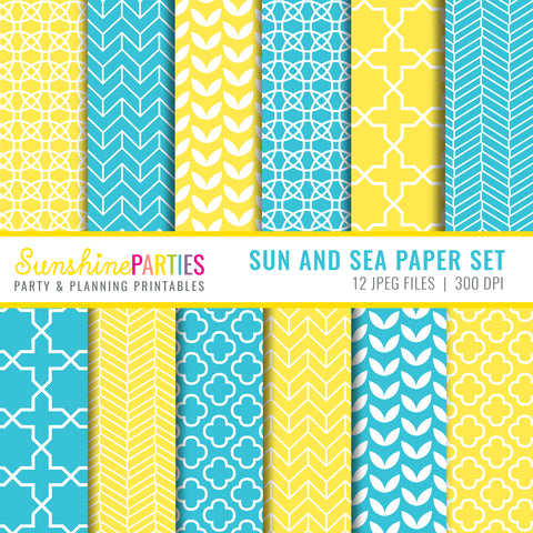Sun and Sea Digital Scrapbooking Set