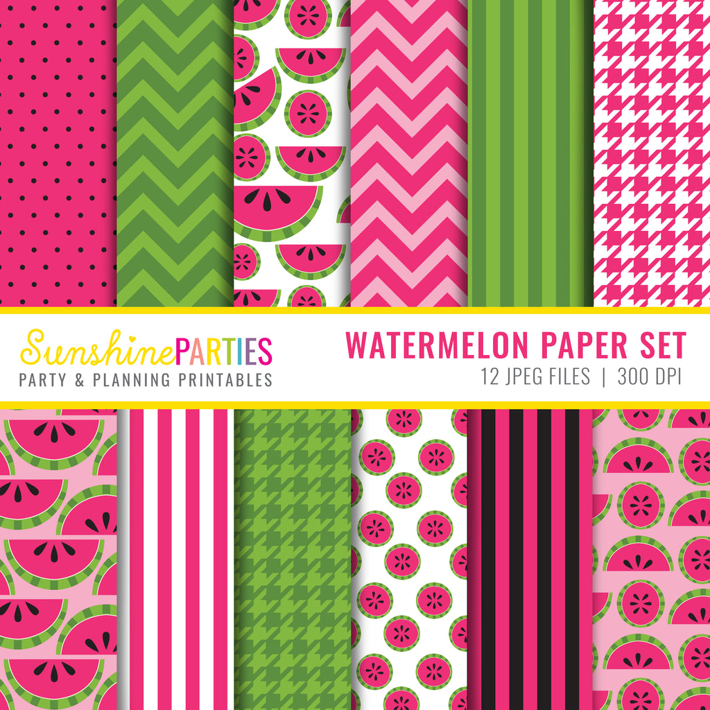 Watermelon Digital Paper Set 